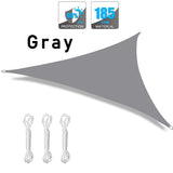Sun Shelters Portable Triangle Sun Shape Sail UV Protection Outdoor Sunscreen Awning Canopy Beach Waterproof Tent Tarp Gray