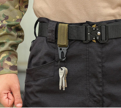 Carabiner High Strength Nylon Key Hook MOLLE Webbing Buckle Hanging System Belt Buckle Hanging Camping Hiking Accessories
