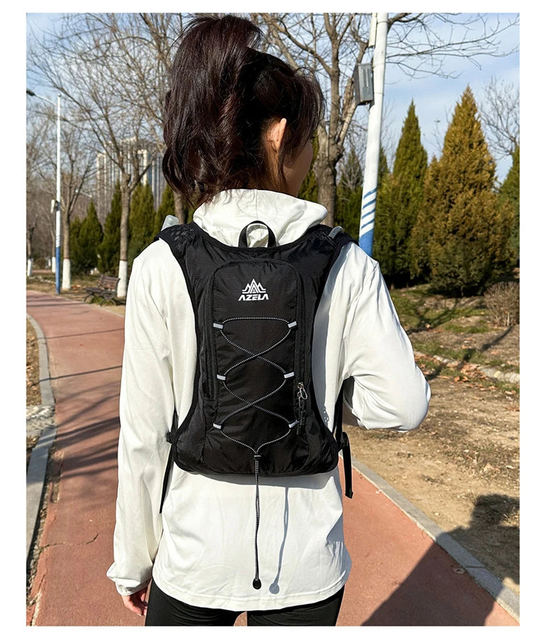 8L Running Hydration Vest Backpack Men Women Outdoor Sport Bags Trail Marathon Jogging Hiking Backpack Option Water Bag Flask