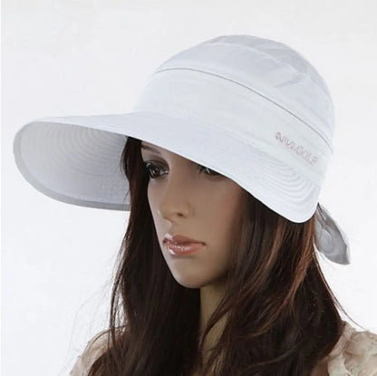 Women Ladies Outdoor Cap Anti-UV Summer Visor Sun Hat Wide Brim Beach Hat