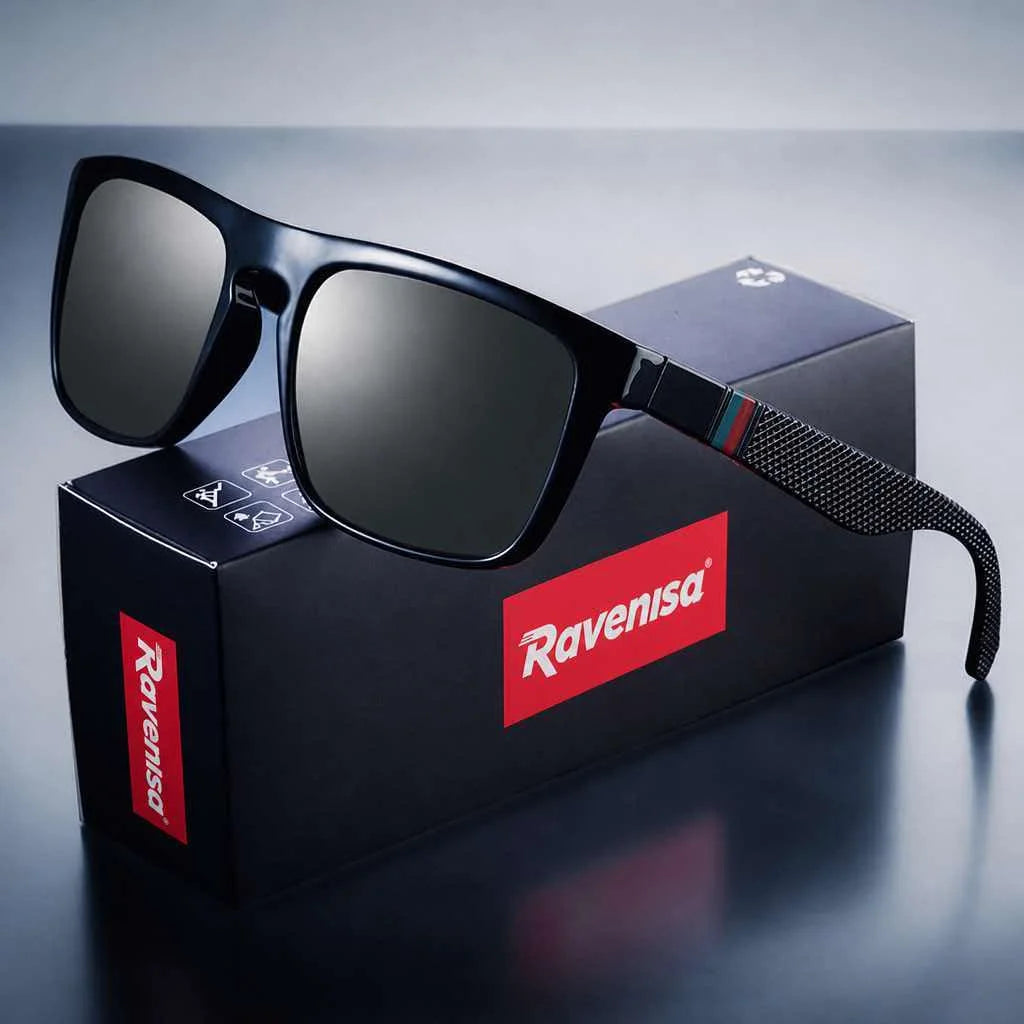 Ravenisa Square Vintage Polarized Sunglasses