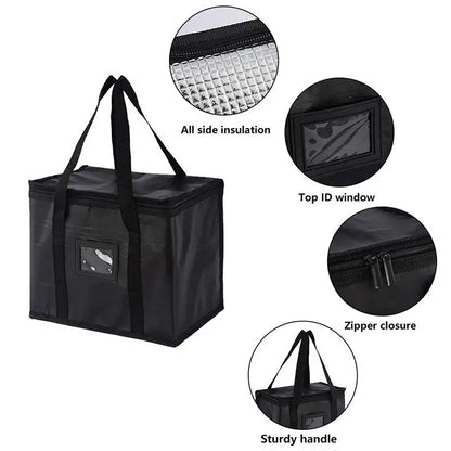Portable Large Food Delivery Insulated Bags Pizza Takeaway Thermal Warm Cooler Bag Camping Box Thermal Bag Picnic Drink Carrier
