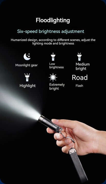 PHILIPS 2025 NEW SFL1121  EDC Flashlight LED Rechargeable Mini EDC Keychain Flashlights Camping Lamp For Hiking Self Defense