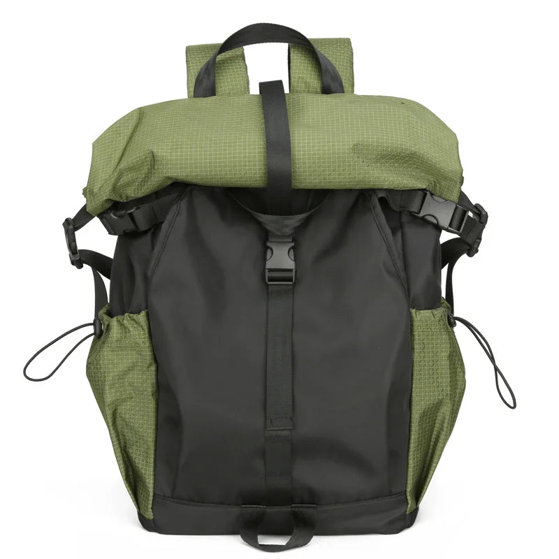 Sports Outdoor Mountaineering Ride Backpack Folding Roll-up Shoulder Bag Men's Functional Travel Male College Student Schoolbag