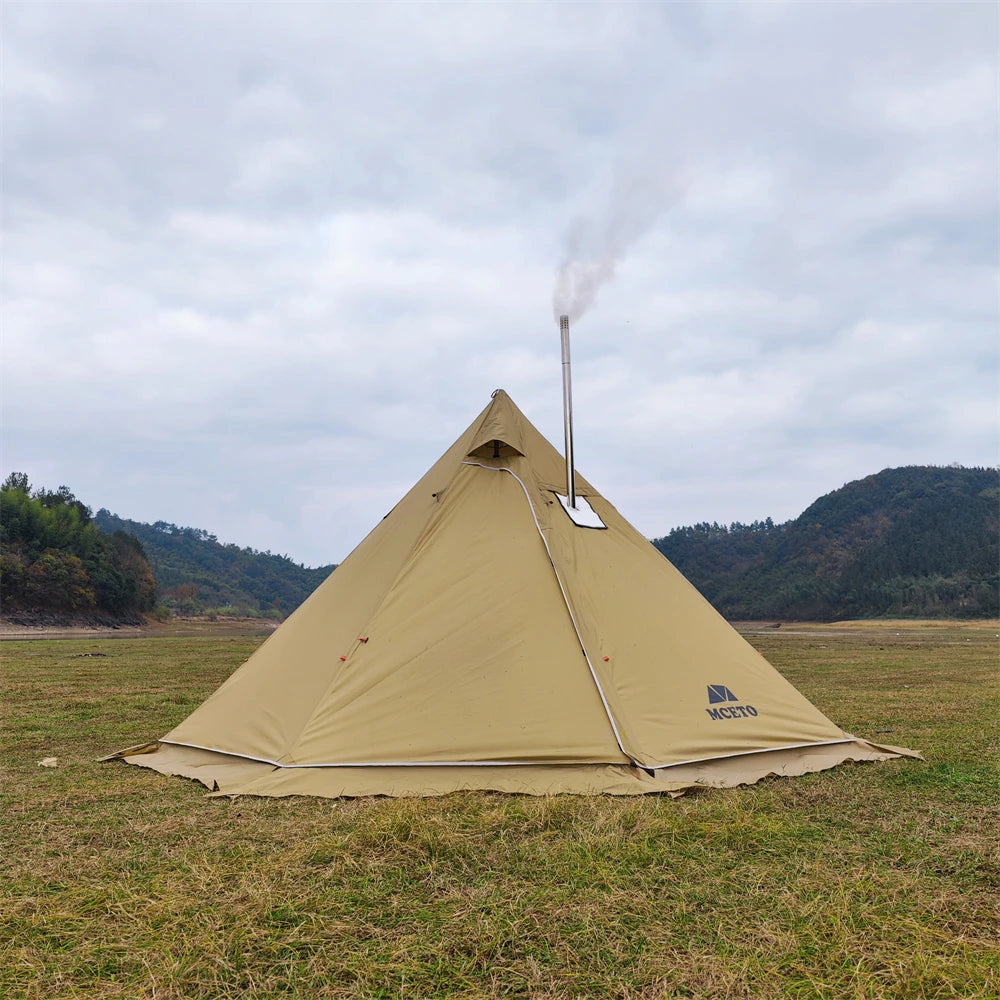 4-6 People Tipi Hot Tent with Stove Jack 400PRO Camping Pyramid Teepee Tent for Camping Backpacking Hiking