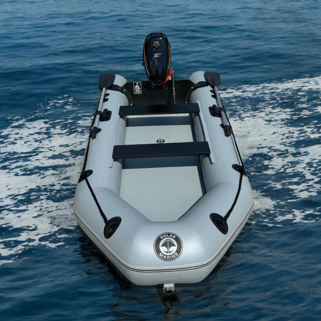 9.2FT Inflatable PVC Boat | Fishing, Surfing & Kayak Racing Dinghy – Portable Assault Boat for 3-4 People Outdoor Watersports