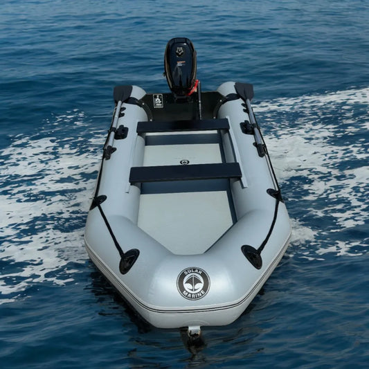 9.2FT Inflatable PVC Boat | Fishing, Surfing & Kayak Racing Dinghy – Portable Assault Boat for 3-4 People Outdoor Watersports