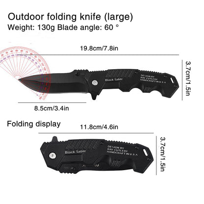 Stainless steel convenient folding knife EDC pocket folding knife is suitable for outdoor camping, fishing, survival and hunting