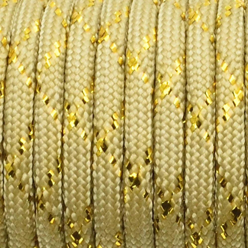 Gold & Silver 550 Paracord – Type III, 100ft, 19 Colors