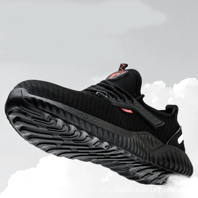 Men’s Safety Shoes – Lightweight Breathable Summer Work Sneakers | Puncture & Impact Resistant Steel Toe Footwear
