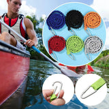 Elastic Kayak Paddle Leash & Fishing Rod Holder – Stretchable Coiled Safety Rope with Carabiner for Canoe, Rowing & Boat Accessories