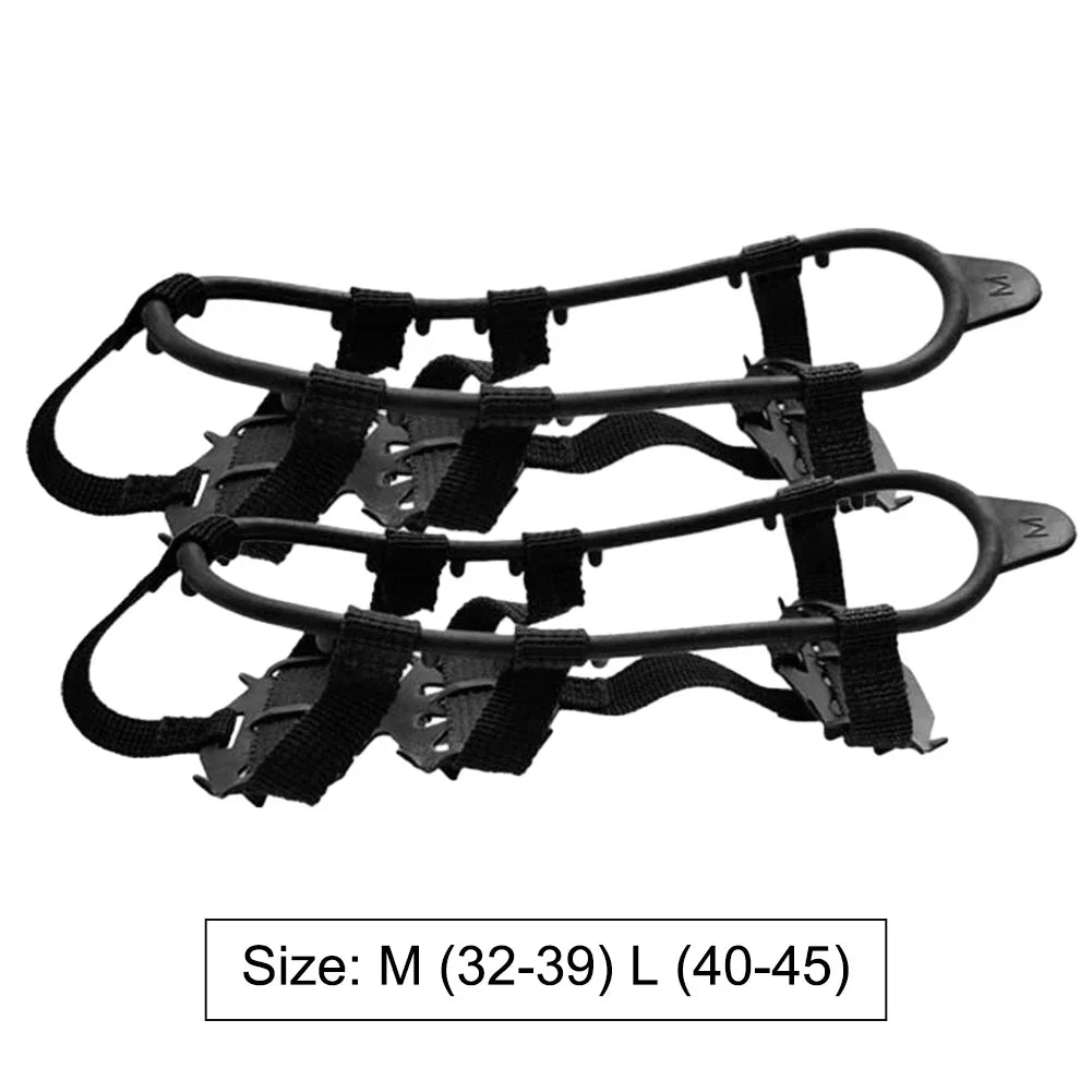 24 Teeth Ice Grips Anti-Slip Ice Claws Unisex Snow Claw Shoe Covers Climbing Chain Crampons Winter Outdoor Ice Gripper Spike
