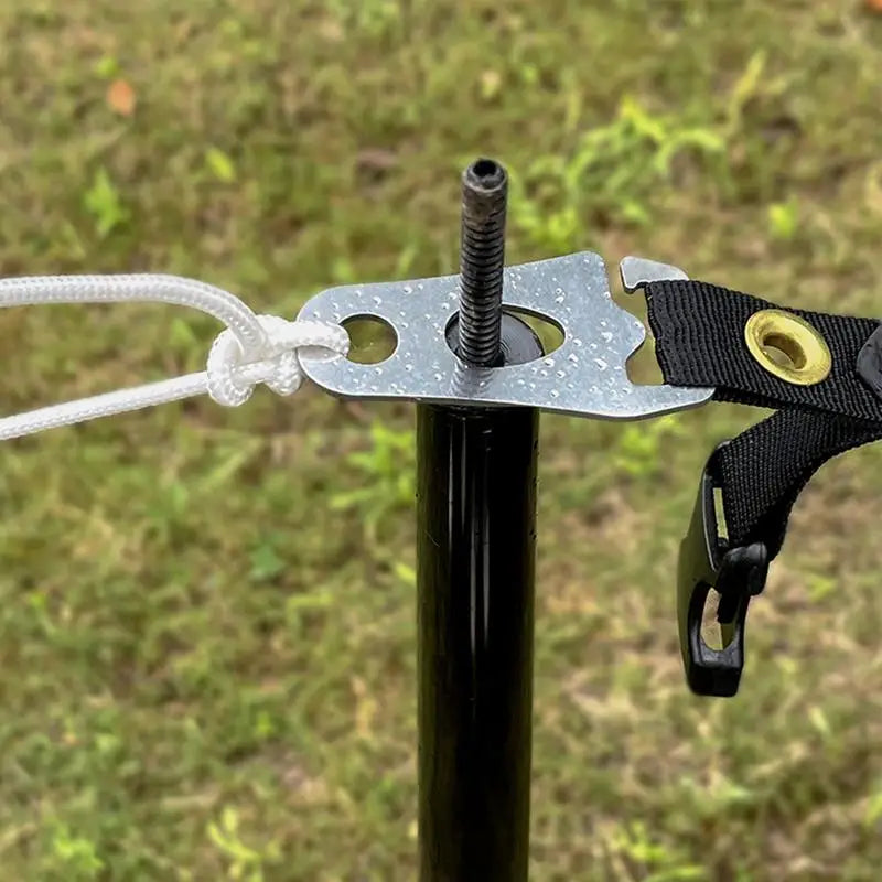 Adjustable Camping Tent Cord Rope Buckle Stainless Steel Rope Tensioner Fastener Kit Outdoor Camping Tents Securing Accessories