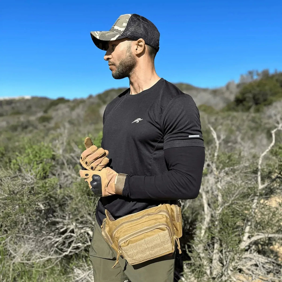 Tactical Multi-function Waist Pack Fanny Packs for Men Nylon Shoulder Hiking Mobile Phone Bag Sports High-capacity Waist Bag