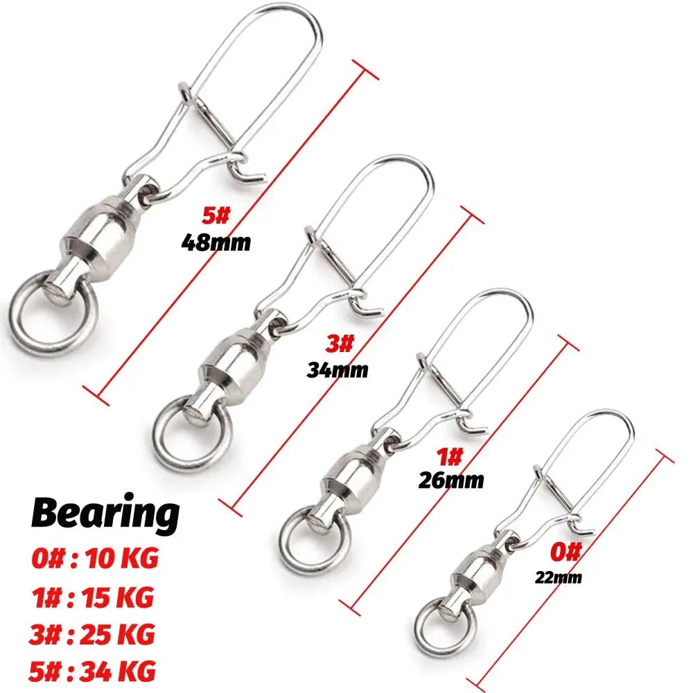 GOBAIT Ball Bearing Swivel Snap Kit (20 Pack)