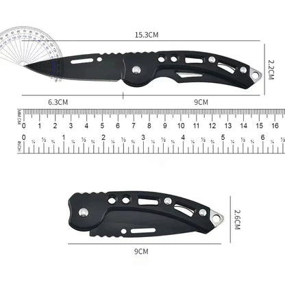 Stainless steel folding knife, survival knife, hunting knife, fruit knife, portable pocket knife for camping and outdoor fishing