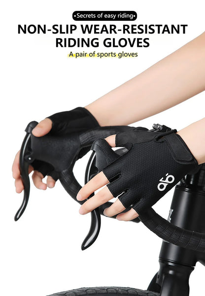 GETINFIT Summer Cycling Half Finger Gloves Lightweight Breathable Non-Slip Durable Shock Absorbing Outdoor Gym Hiking Running