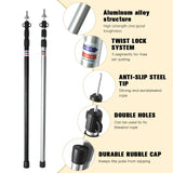 2.3M Adjustable Tent Support Rod Beach Shelter Tarp Awning Pole Aluminum Alloy Tent Pole Accessories For Camping Tent