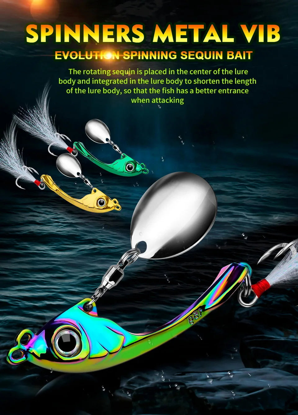 SANMO Metal VIB Spinner Bait (7-15g)