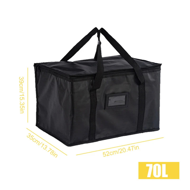1pc Large Insulated Picnic Bags, Thermal Food Cooler Tote for Outdoor Camping Beach, Leakproof Portable Cooler Bag with Zipper