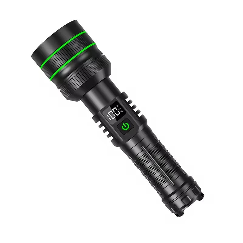 Bright Spotlight Long Range LED Flashlight Type-C Charging Strong Light Lamp Tactical Torch Waterproof Zoom Outdoor Lantern
