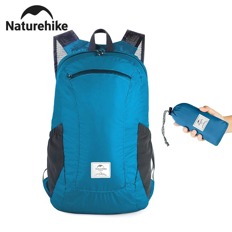 Naturehike Outdoor Hiking Bag 18L Lightweight Portable Backpack Foldable Waterproof Shoulder Bag for Women Men Airplane Travel