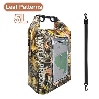 2L/5L PVC Swimming Waterproof Bag,Mobile Phone Waterproof Dry Bag for Trekking Drifting Rafting Surfing Boating Storage Bag