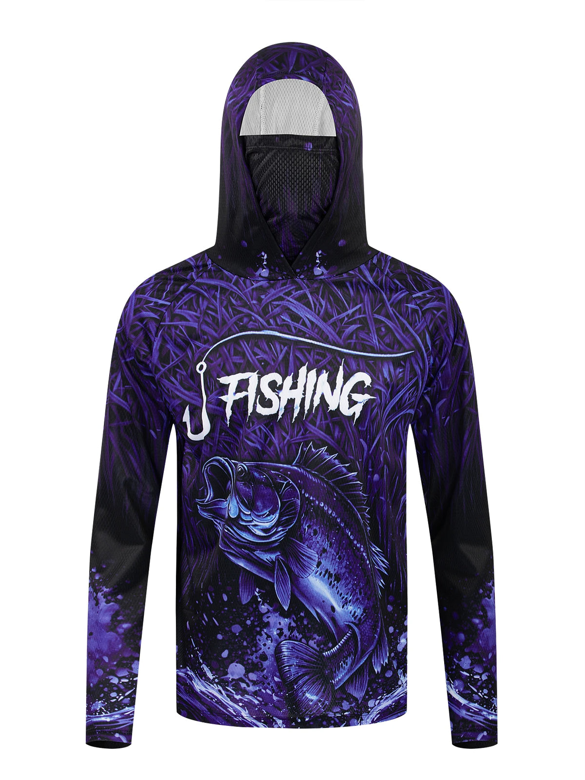 UPF 50+ Hooded Face Cover Fishing Shirt