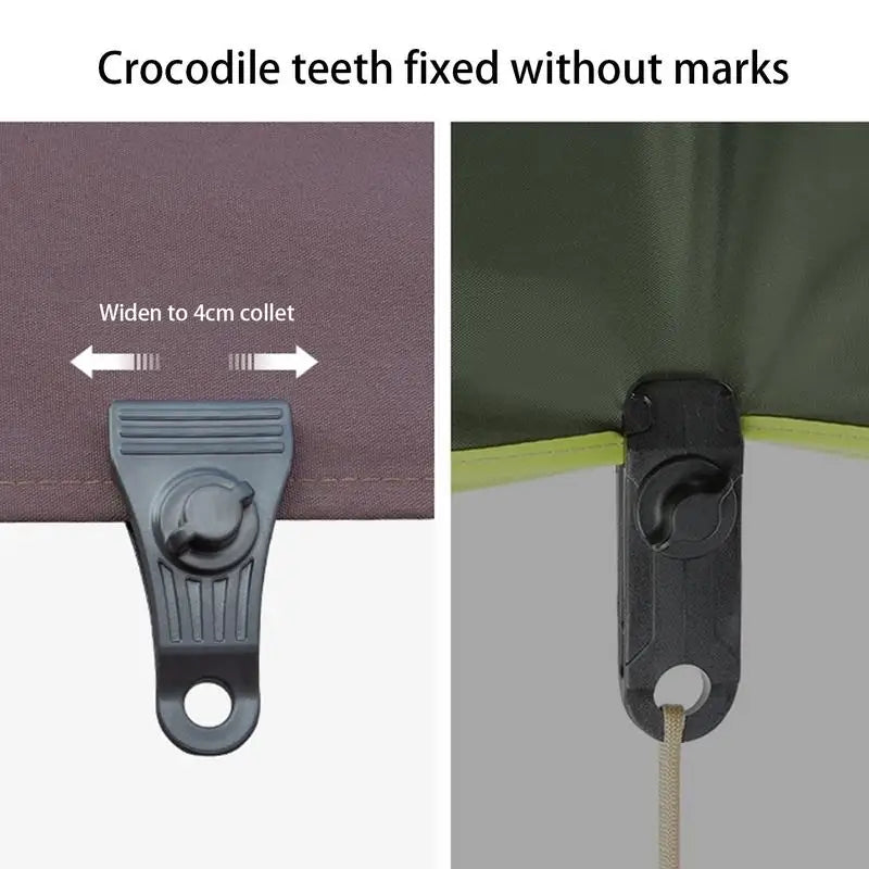 Tent Fasteners Portable Tarps Clips With Lock Grips Versatile Clamps Outdoor Activities Accessories For Camping Sailing