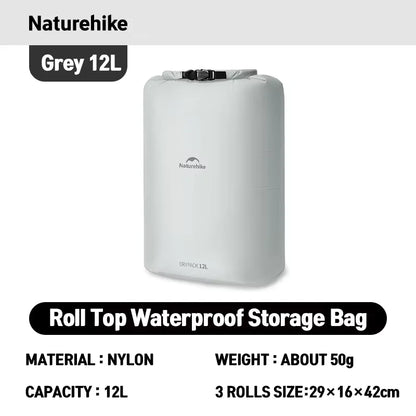 Naturehike Rolled Storage Bag Outdoor Travel Hiking Lightweight Waterproof Vacuum Compression Dispenser Bags Portable Organizer