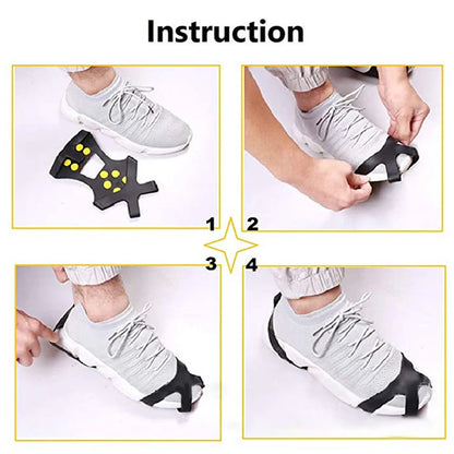 10-Teeth Anti-Slip Crampons | Ice & Snow Cleats for Walking, Hiking & Climbing