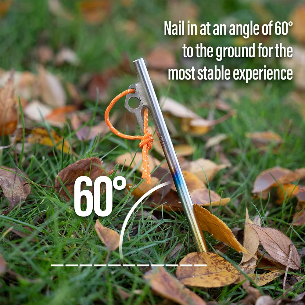 TiTo Camping Tent Accessories Supplies Colorful Titanium Tent Pegs Stakes Heavy Duty Ground Nails 30cm/35cm/40cm for Hard Soil