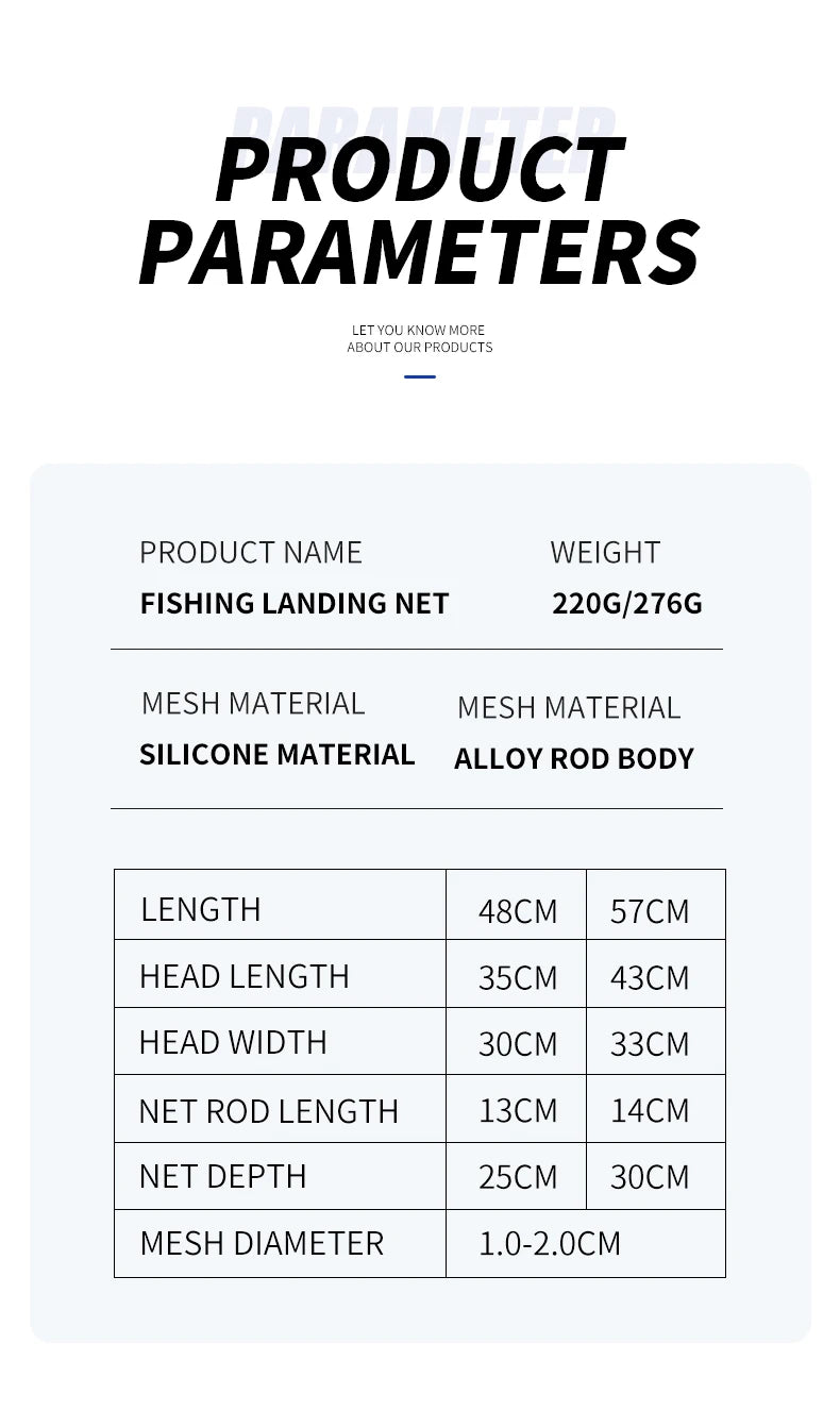 TAIYU Ultralight Silicone Mesh Landing Net