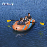 Bestway 61136/61140/61142/61146 1-3 Person Heavy Duty Inflatable Kayak - Long Lasting PVC Rafting Adventure Boat for Thrilling