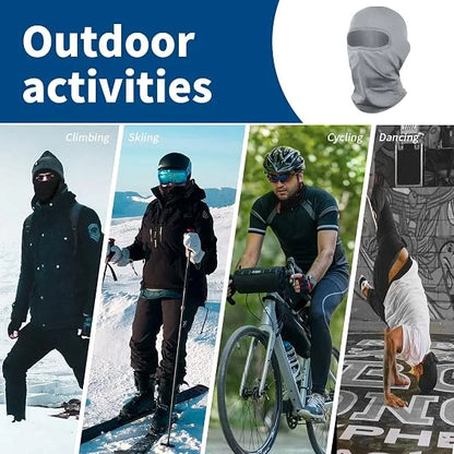 Thin Breathable UV Protection Full Face Mask Neck Cover Lightweight Helmet Liner for Cycling Running Motorcycle Outdoor Activity