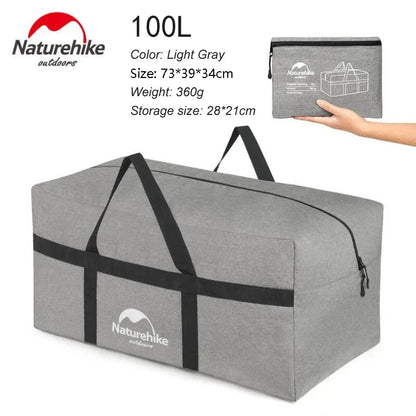 Naturehike Storage Bags 45L 100L Large Capacity Folding Durable Bags Travel Bag for Family Camping Outdoor Activities