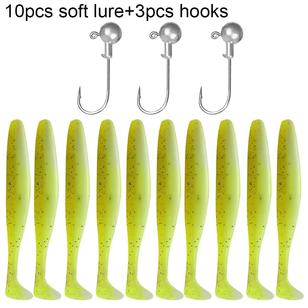 GOBAIT T-Tail Worm and Jig Head Kit