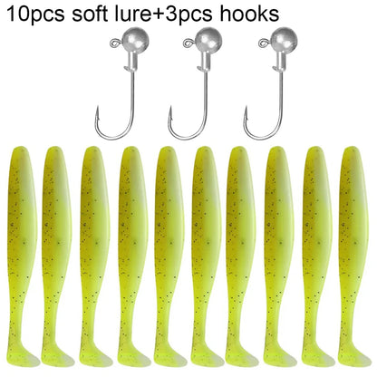 GOBAIT T-Tail Worm and Jig Head Kit