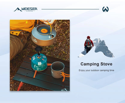 Widesea Portable Camping Gas Stove 3300W Ultralight 92g Aluminum Alloy Backpacking Stove with Carry Bag for Outdoor Cooking Hiki