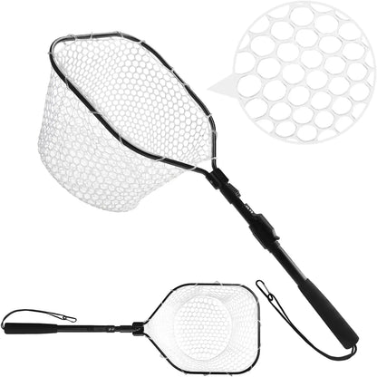 Soft Rubber Mesh Fly Fishing Landing Net