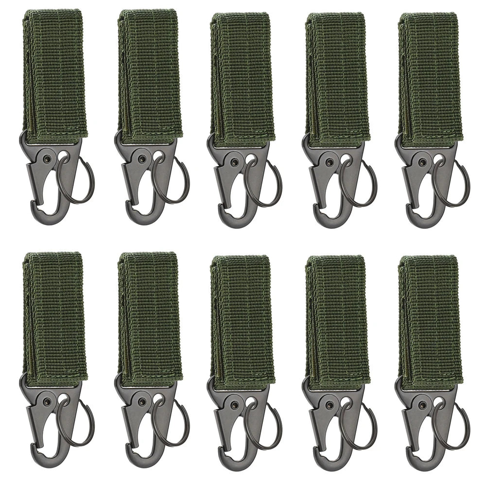 Carabiner High Strength Nylon Key Hook MOLLE Webbing Buckle Hanging System Belt Buckle Hanging Camping Hiking Accessories
