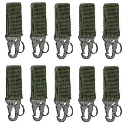 Carabiner High Strength Nylon Key Hook MOLLE Webbing Buckle Hanging System Belt Buckle Hanging Camping Hiking Accessories