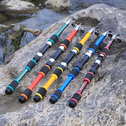 Sougayilang 1.8M Telescopic Rod M Power Children Fishing Rod Fiberglass Material Durable Spinning Fishing Rod Carp Feeder Rod