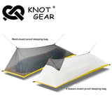 Knot Jian Outdoor 1P Inner Tent Camping Bivy Insect-proof Sleeping Bag Set Ultralight Mountain Climbing Pole Less Tent Shelter