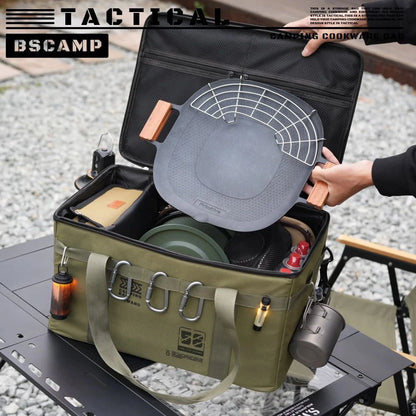 30L/42L/56L Autumn Camping Bag Insulated Waterproof Tactical Foldable Outdoor Picnic Tableware Storage Box Large Capacity Field