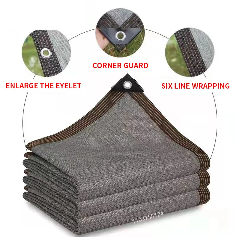 Sunshade net privacy screen sunshade cloth suitable for outdoor terrace sunshade porch pavilion cover beige color