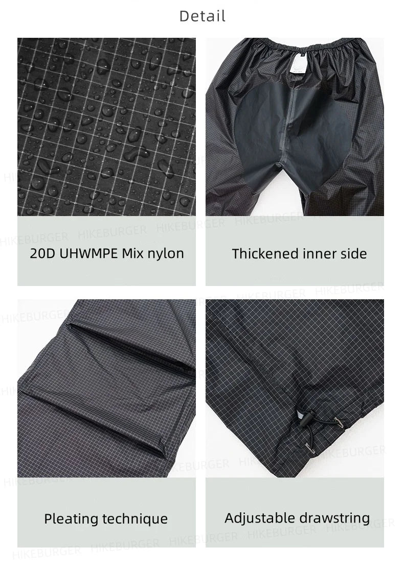 3F UL GEAR QingSuo Spilt Rain Poncho Outdoor Ultralight Sleeve Rain Coats 15D Nylon Waterproof Hiking Cycling Mountaineering