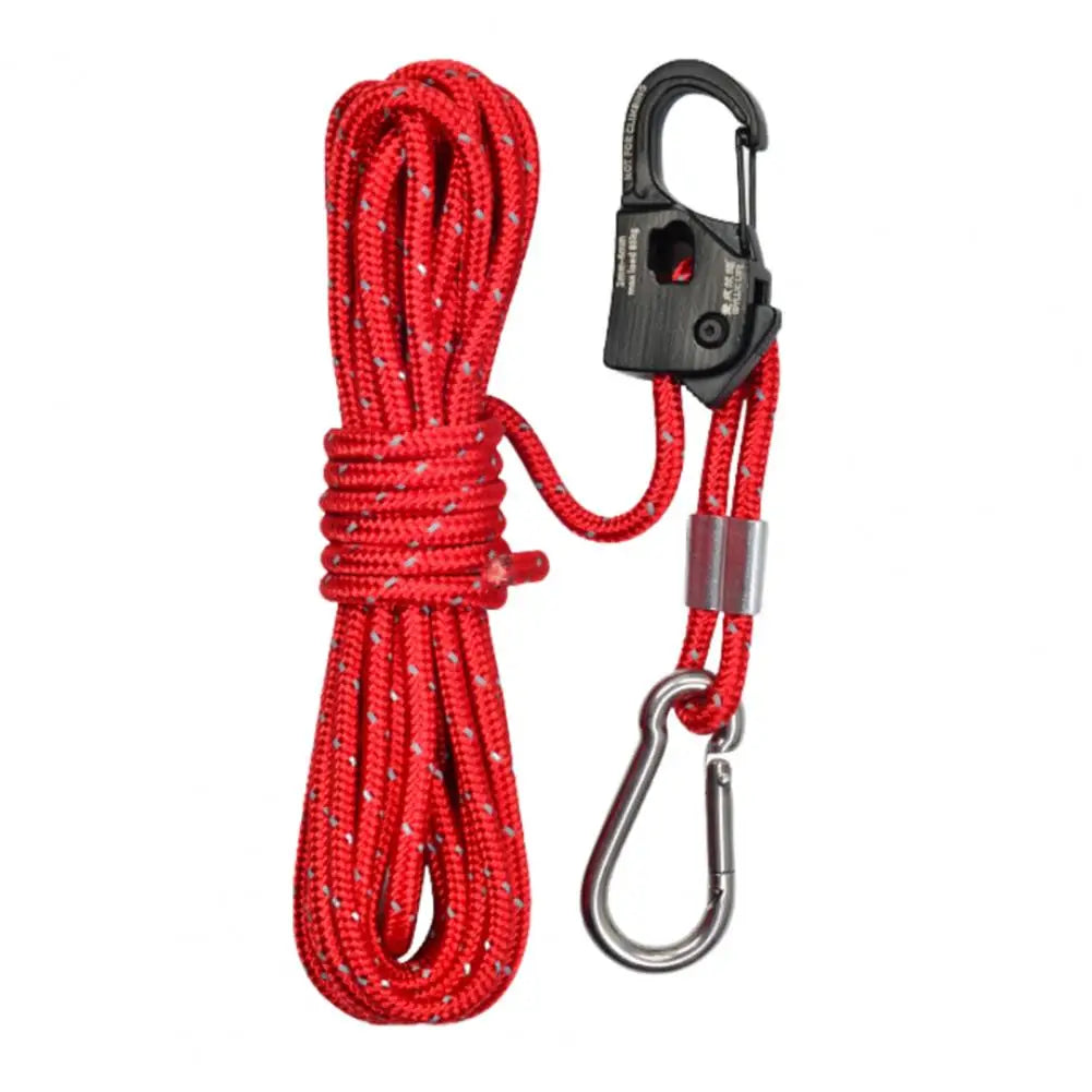 Tent Rope Tensioner Core Lanyard Adjuster Strong Load-bearing Compact Size Portable Reusable Tent Rope Adjuster Camping Gear