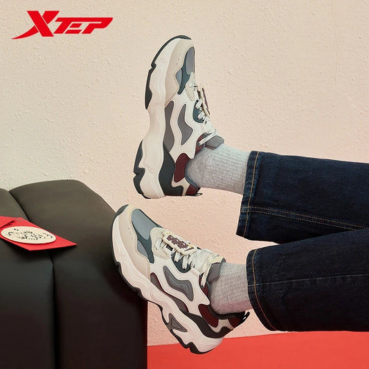 Xtep Star Trails 2.0 Men’s Casual Sneakers – Retro Thick Sole Low-Top Sports Shoes (2025 Collection)