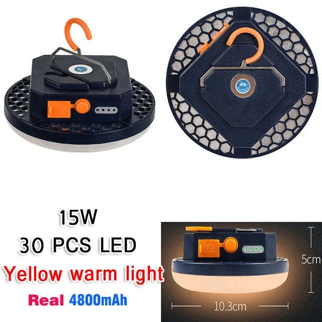 13500maH 60W Rechargeable LED Camping Lantern with Magnet Strong Light Portable Flashlights Tent Lights Work Repair Lighting